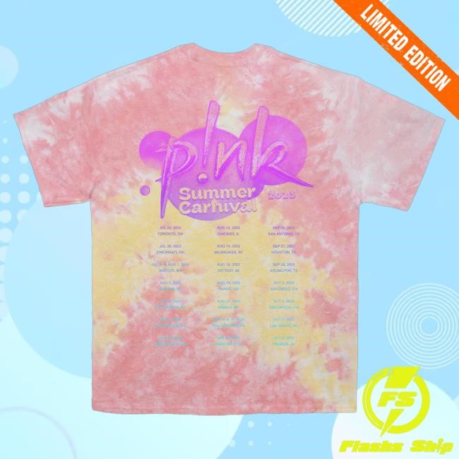 Official Pinkspage Merch Summer Carnival Tour Tie Dye Tee Shirt