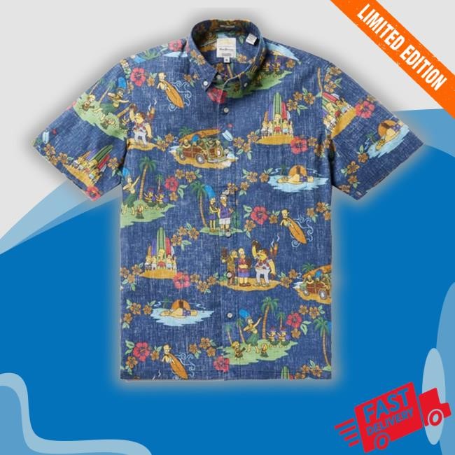 The Simpsons Hawaiian Vacation Classic Button Tee