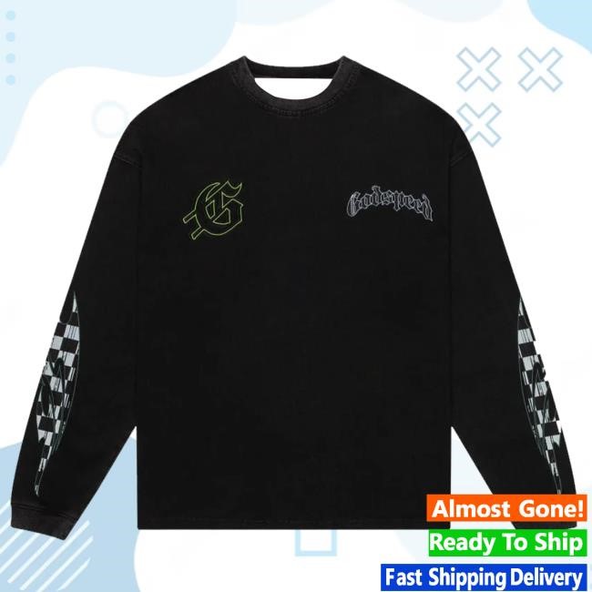 Godspeed New York Merch Store Crashout Ls T-Shirt (Black Wash) Long Sleeve Shirt