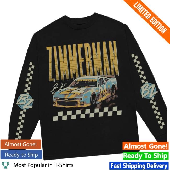 Trending Shop Bailey Zimmerman Merch Store 2024 Tour Racecar Long Sleeve Funny Shirt