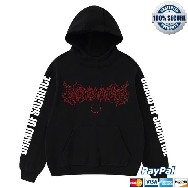 Official Brand Of Sacrifice Merch Store Shop Altered Eyes Graphic Black Pullover Hoodie