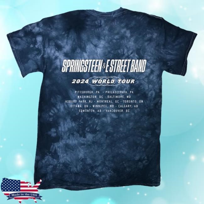 Bruce Springsteen Store Merch Shop Springsteen & The E-Street Band 2024 World Tour Stage Guitar Shirt