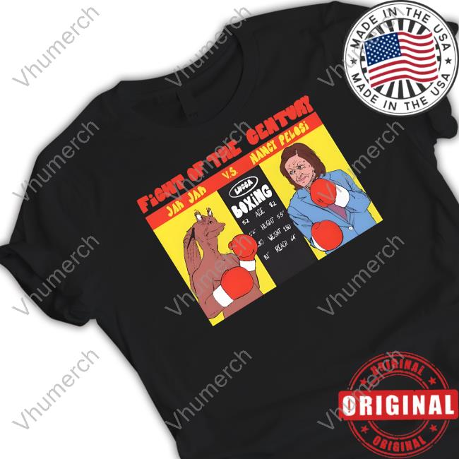 Lucca International Merch Fight Of The Century Jar Jar Binks Vs. Nancy Pelosi Boxing Hoodie
