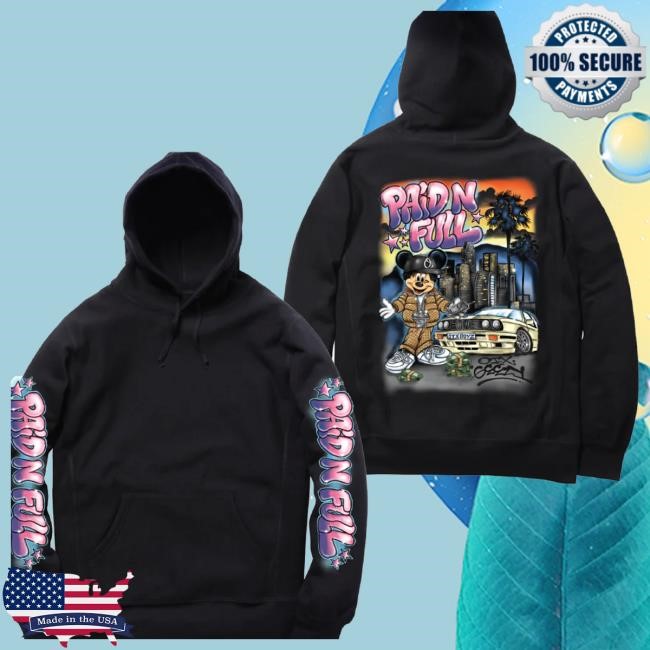 Trending Geezyworld Merch Store Paid In Full Pullover Hoody Black Long Sleeve Shirt