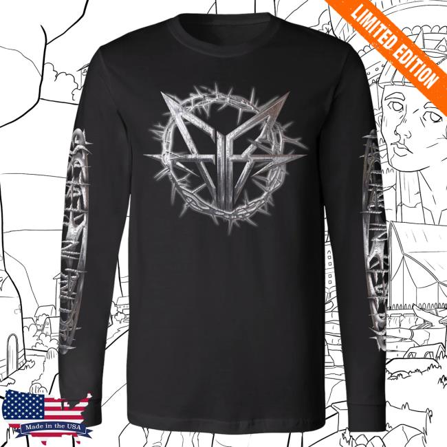 Official Falling In Reverse Merch Store Falling In Reverse Chrome Long Sleeve Shirt 2023 FallingInReverse
