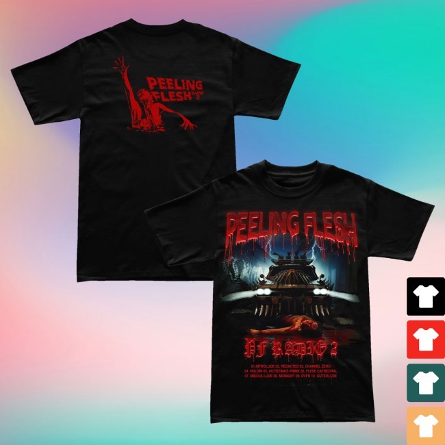 Official Unique Leader Records Merch Peeling Flesh Pf Radio 2 Crewneck Sweatshirt