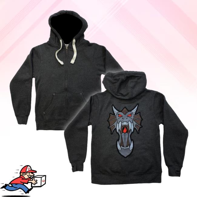 Official Backstreet Merch Runescape Clothing Draconic Visage Grey Popover Hoodie Black Melange streetmerch Store Shop