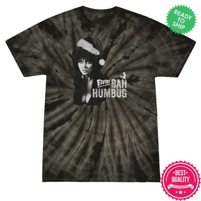 Elviras Bootique Elvira Bah Humbug Black Tie Dye New Shirt
