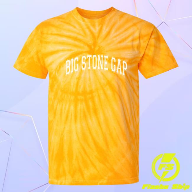 Official Hometown Apparel Clothing Merch Big Stone Gap Virginia Varsity Tie-Dye T Shirt Tie Dye Gold