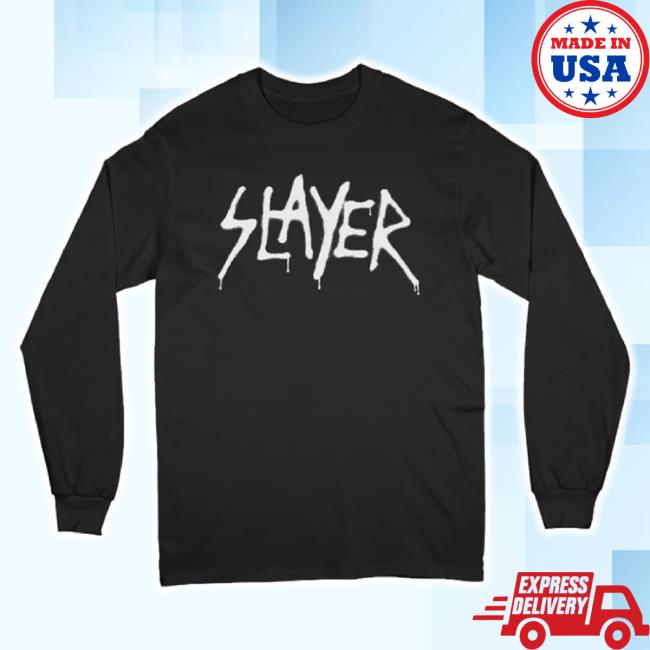 Trending Slayer Merch Store Spray Paint Puff Ink Logo Sweatshirt Slayer Shop