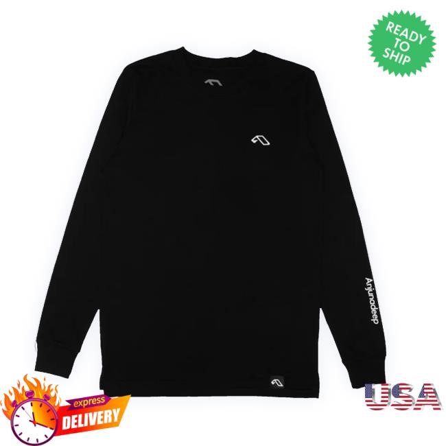 Anjunadeep Long Sleeve Black Hooded Sweatshirt