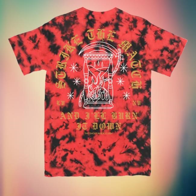 The Ghost Inside Merch Store Burn It Down Tie Dye T-Shirt