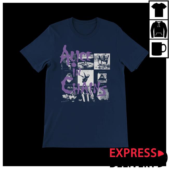 Official Alice In Chains Merch Store Navy Album Covers Shirt