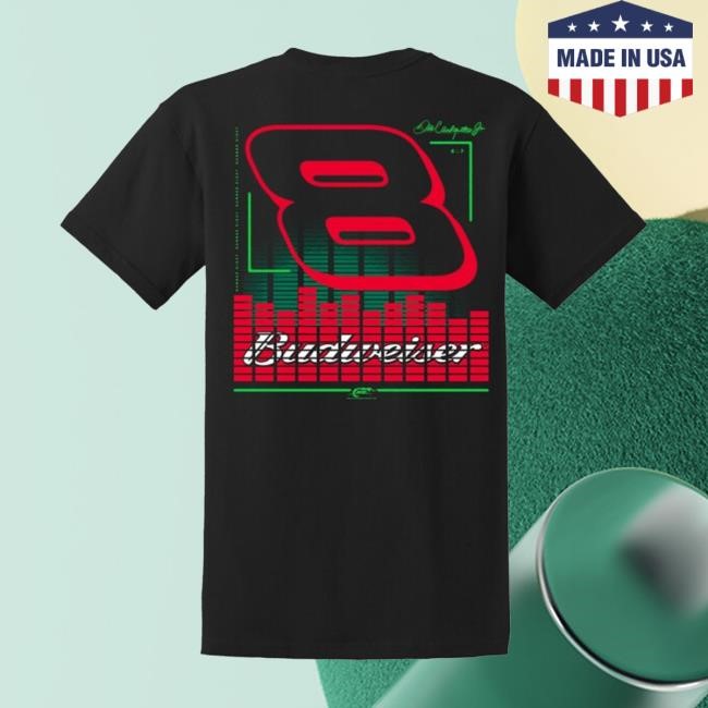 Musictoday Store Dale Earnhardt Jr #8 Budweiser Black Tee