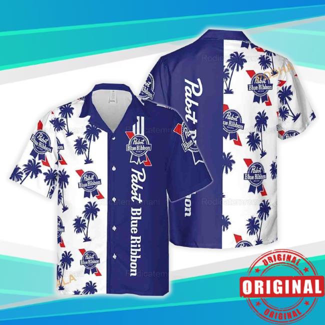 Pabst Blue Ribbon Hawaiian Shirt, Beach Gift For Friend Aloha t-shirt, hoodie, tank top, sweater and long sleeve t-shirt – Bring Your Ideas, Thoughts And Imaginations Into Reality Today
