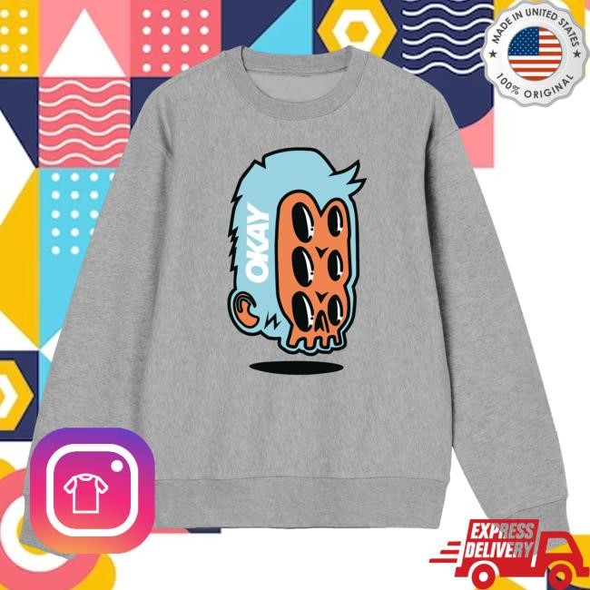 Okay-Clothing Merch Store Triple Sweatshirt Heather Grey Tee