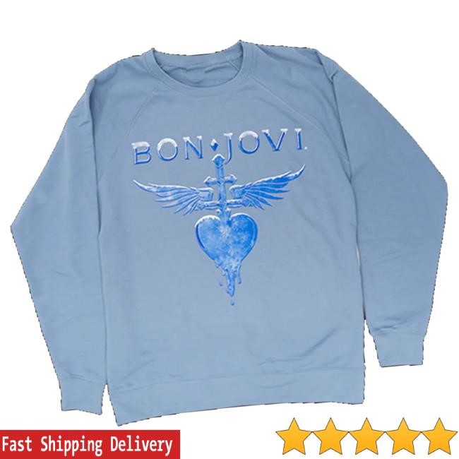 Bon Jovi Merch Store Heart & Dagger Blue Unisex Shirts
