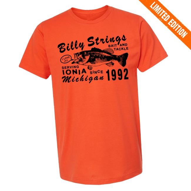 Billy Strings Store Merch Bait & Tackle Tee (Oxford Pennant) Funny Shirt