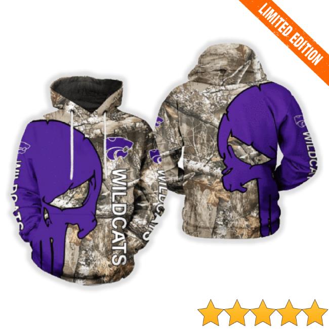 Original Kansas State Wildcats Ncaa Camo Veteran Hunting 3D Hoodie Sweatshirt