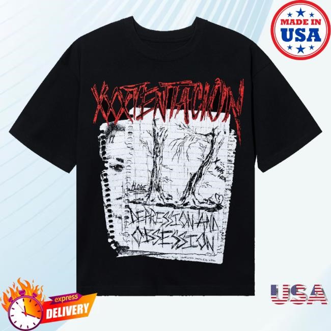 Xxxtentacion Merch Depression And Obsession T-Shirt, Hoodie, Tank Top, Sweater And Long Sleeve T-Shirt Black