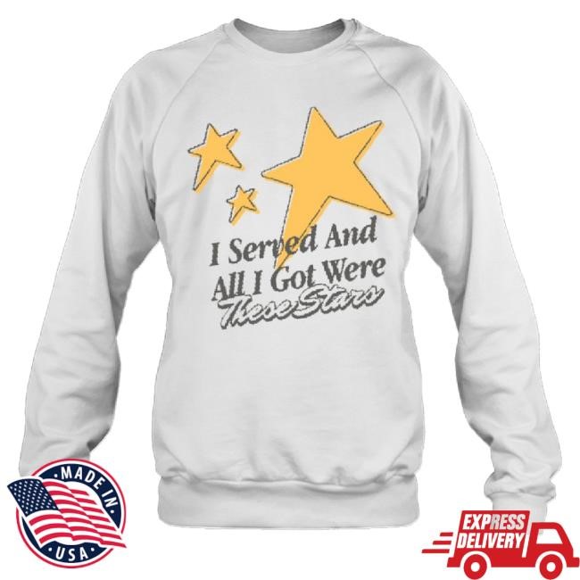 Official Sinjin Drowning Merch I Served And All I Got Were These Stars Shirts