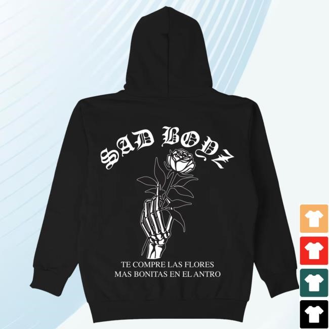 Sad Boyz Store Merch Las Flores Hoodie - Black Tee