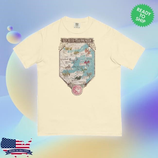 Official House Of The Dragon Map Comfort Colors t-shirt, hoodie, tank top, sweater and long sleeve t-shirt