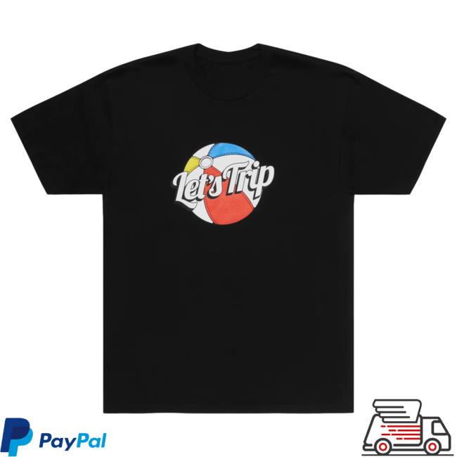 Official Sturniolo Triplets Merch Let's Trip Beach Ball T Shirt Black SturnioloTriplets Clothing Shop Sturnioloclothing
