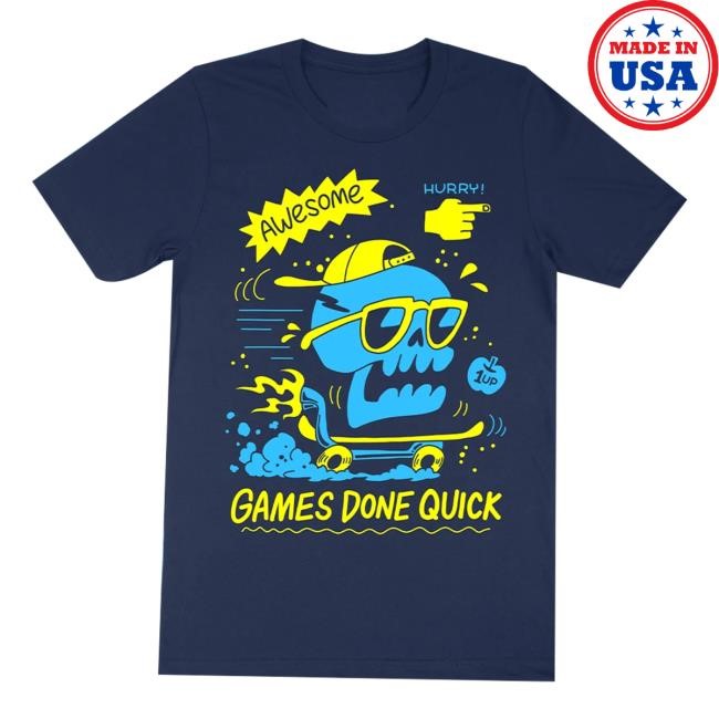 Fangamer Merch Gdq Skater Skull Funny Shirt