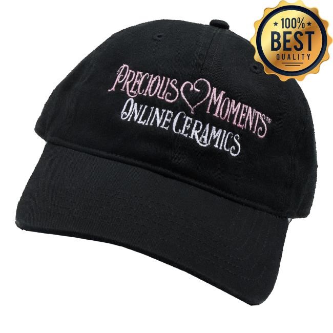Online Ceramics Merch Precious Moments Heart Logo Black New Hat
