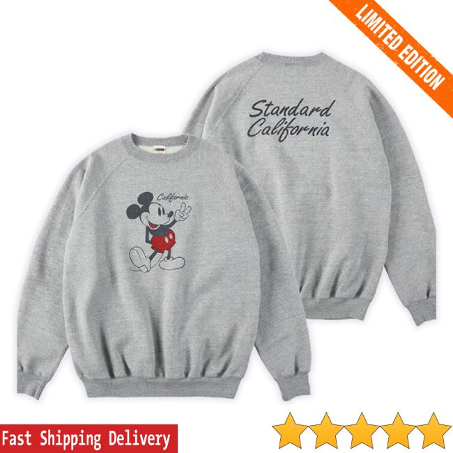 Original Weedsjp Merch Store Standard California "Disney × Standard California 88/12 California Hoodie Sweatshirt" Black Weedsjp Shop