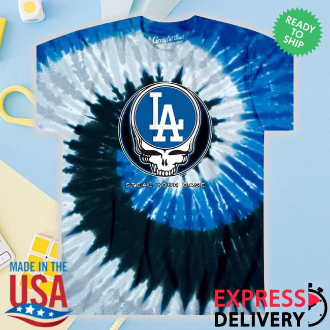 Official Los Angeles Dodgers Steal Your Base Tie-Dye Hoodie