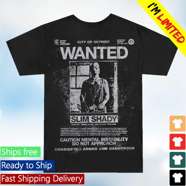 Official Eminem Store Merch Shop Tdoss Wanted Poster T-Shirt, Hoodie, Tank Top, Sweater And Long Sleeve T-Shirt