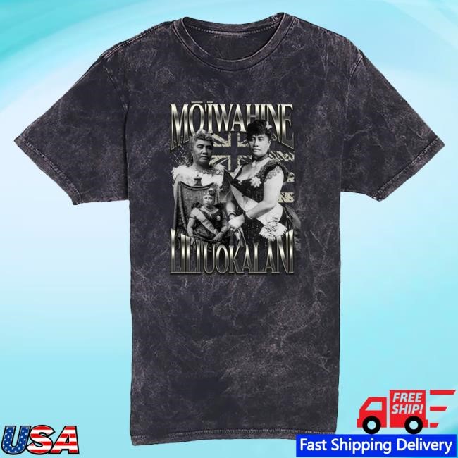 Official Hae Hawaii Lili'uokalani Vintage Wash T-Shirt Black Shirts