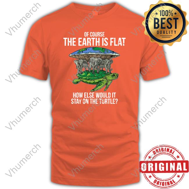 Of Course The Earth Is Flat How Else Would It Stay On The Turtle Sweatshirt