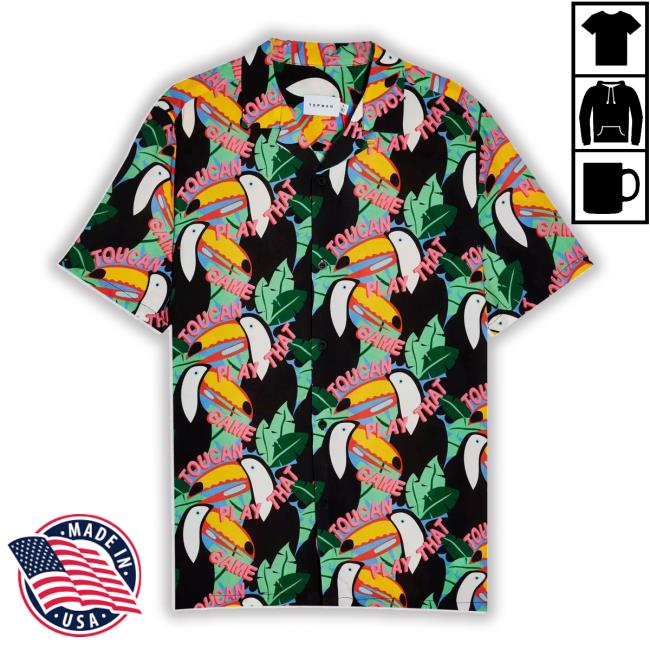 Topman Multicolored Toucan Revere Shirts