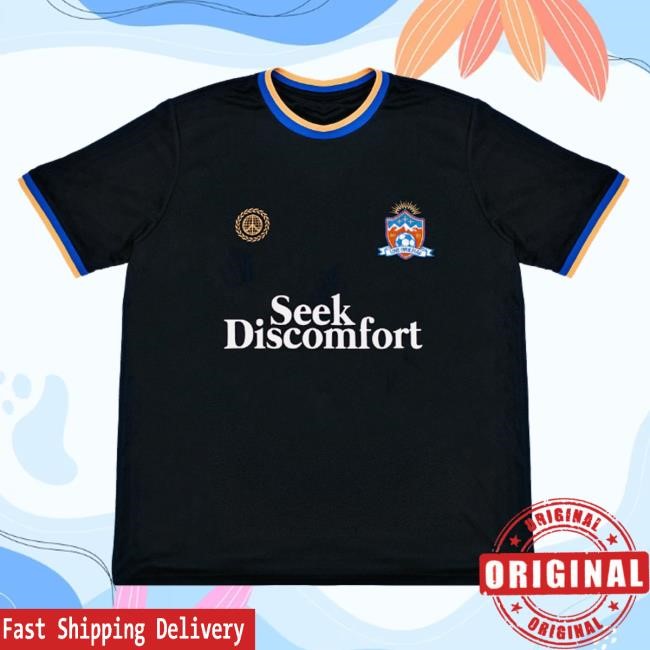 Trending Seek Discomfort Merch Store Shop Love Over Fear F.C. Shirt