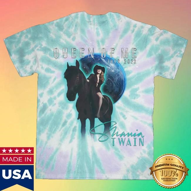 Shania Shania Twain Merch Queen Of Me Blue Tie Dye Hoodie