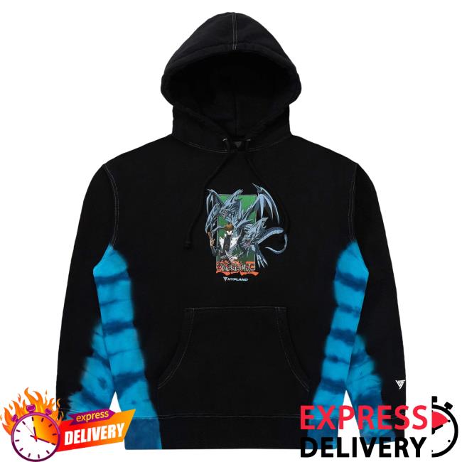 Official Hypland Clothing Merch Store Hypland Yugioh Blue Eyes Ultimate Hood (Black Dye)