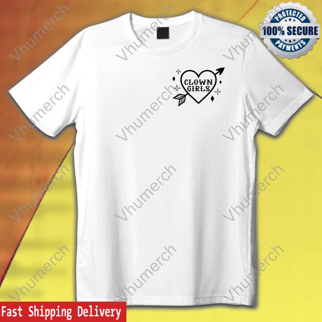Clown Girls Tattoo Heart Tee Shirt