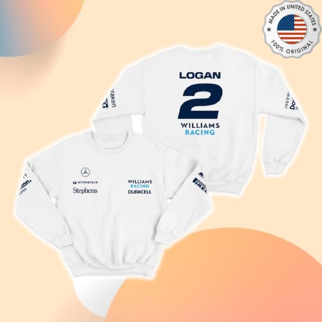 Original Moletom Williams Racing Branco 2024 Logan Sargeant New Shirt Autofas Store Shop Merch