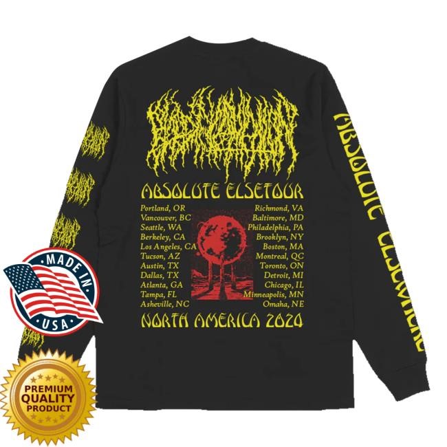 Blood Incantation Official Store Absolute Elsetour Na 2024 Cover Sweater Black