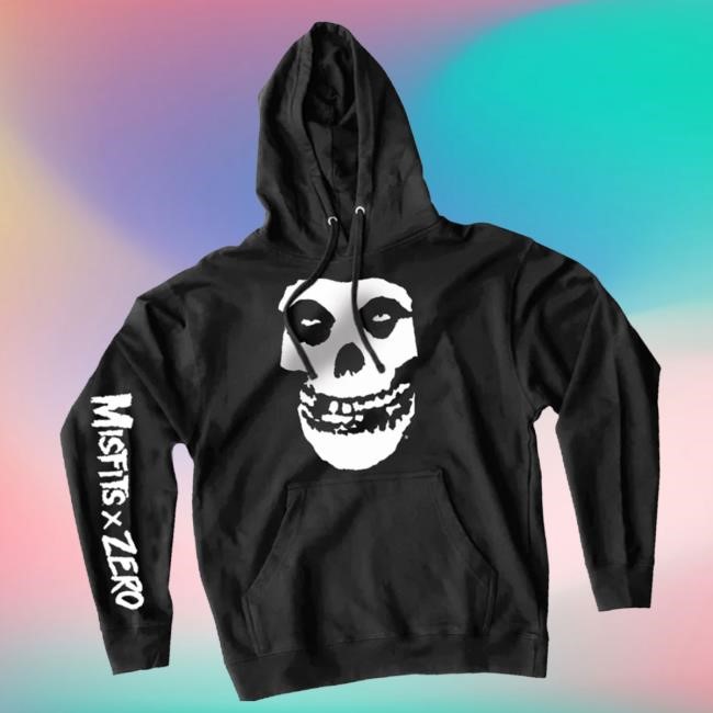Official Zero Skateboards Merch Misfits Fiend Skull Pullover T-Shirt