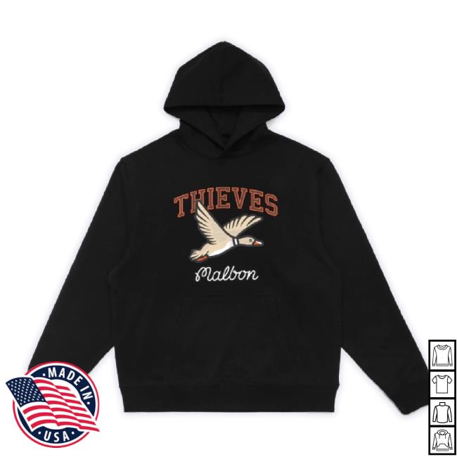 100Thieves Merch Store 100 Thieves X Malbon Mallard Hoodie - Black 100Thieves Shop Long Sleeve Tee