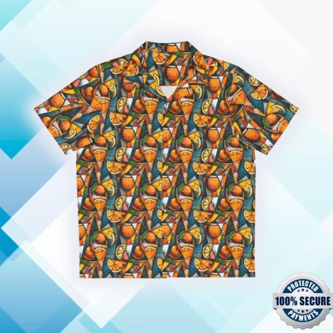 Official Trending Altstop Store Cubist Orange Drank Hawaiian Crewneck Sweatshirt