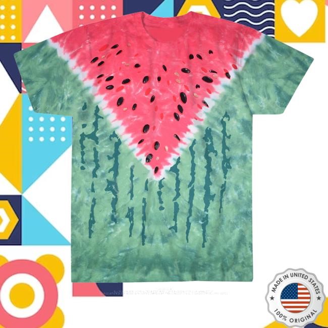 Fairyglen Merch Store Liquid Blue Watermelon Tie-Dye Tee Shirt