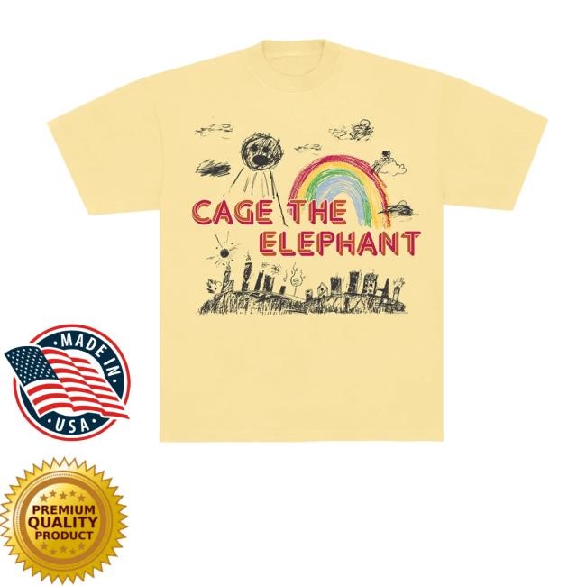Cage The Elephant Shop Cage The Elephant Yellow Doodle Unisex Sweatshirt