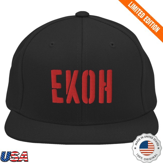 Trending Ekoh Music Merch Store Broken Stencil New Twill Cap Black Red