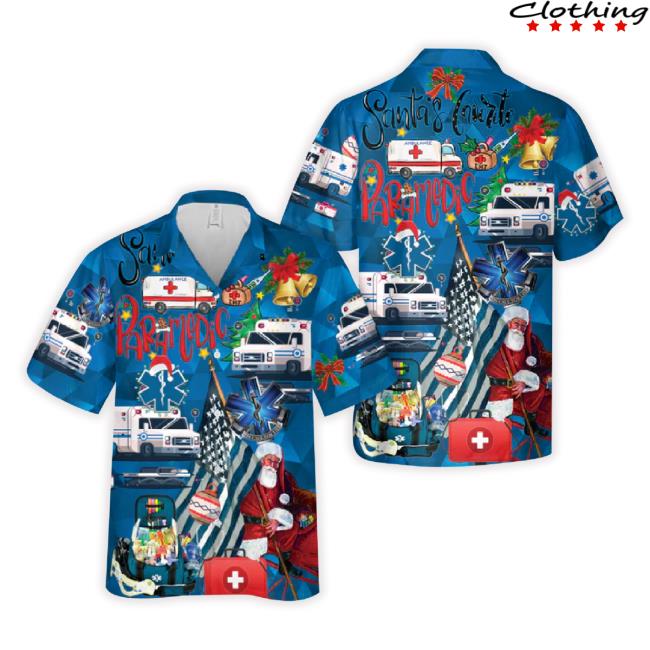 Santa Emt Christmas Hawaiian Unisex Sweatshirt