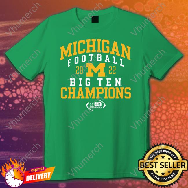 Michigan Football 2022 Big Ten Champions Long Sleeve Tee Michigan Football 2022 Big Ten Champions Tee